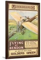 Flying at Hendon. 1914-Cyrus Cuneo-Framed Giclee Print