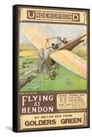 Flying at Hendon. 1914-Cyrus Cuneo-Framed Stretched Canvas