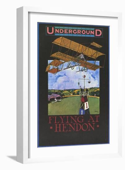 Flying At Hendon-Tony Sarg-Framed Art Print