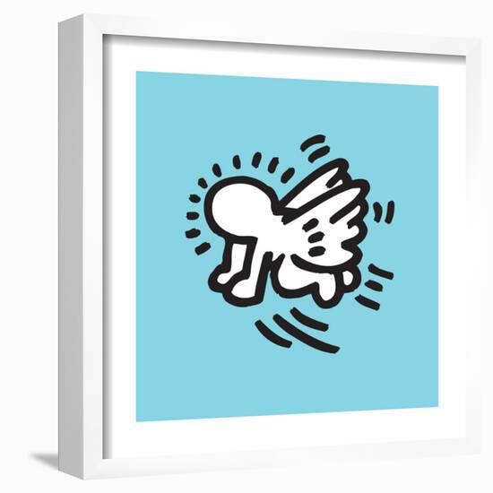 Flying Baby-Keith Haring-Framed Giclee Print