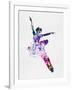 Flying Ballerina Watercolor 1-Irina March-Framed Art Print