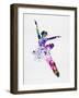 Flying Ballerina Watercolor 1-Irina March-Framed Art Print