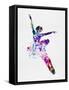 Flying Ballerina Watercolor 1-Irina March-Framed Stretched Canvas