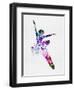 Flying Ballerina Watercolor 1-Irina March-Framed Art Print