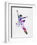 Flying Ballerina Watercolor 1-Irina March-Framed Art Print