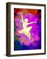 Flying Ballerina Watercolor 2-Irina March-Framed Art Print