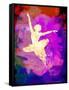 Flying Ballerina Watercolor 2-Irina March-Framed Stretched Canvas