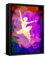 Flying Ballerina Watercolor 2-Irina March-Framed Stretched Canvas