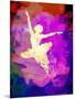 Flying Ballerina Watercolor 2-Irina March-Mounted Art Print