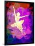 Flying Ballerina Watercolor 2-Irina March-Framed Art Print