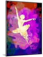 Flying Ballerina Watercolor 2-Irina March-Mounted Art Print