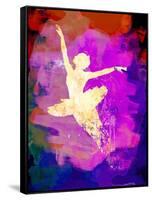 Flying Ballerina Watercolor 2-Irina March-Framed Stretched Canvas