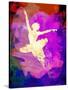 Flying Ballerina Watercolor 2-Irina March-Stretched Canvas