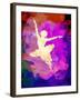 Flying Ballerina Watercolor 2-Irina March-Framed Art Print