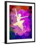 Flying Ballerina Watercolor 2-Irina March-Framed Art Print