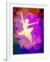 Flying Ballerina Watercolor 2-Irina March-Framed Art Print