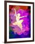 Flying Ballerina Watercolor 2-Irina March-Framed Art Print