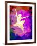 Flying Ballerina Watercolor 2-Irina March-Framed Art Print