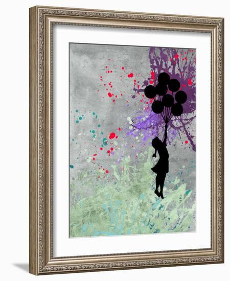 Flying Balloon Girl-Banksy-Framed Giclee Print