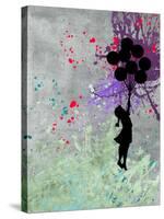 Flying Balloon Girl-Banksy-Stretched Canvas