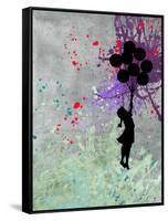 Flying Balloon Girl-Banksy-Framed Stretched Canvas