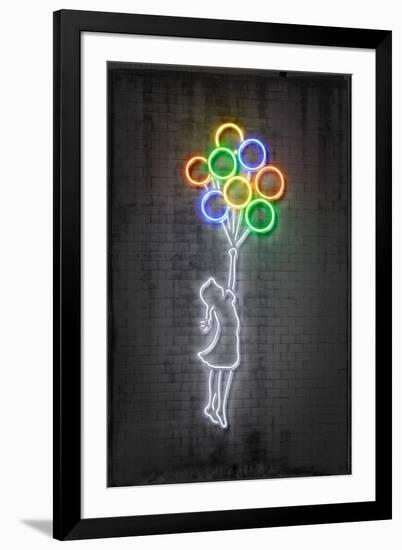 Flying Balloons-Octavian Mielu-Framed Art Print