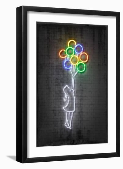 Flying Balloons-Octavian Mielu-Framed Art Print