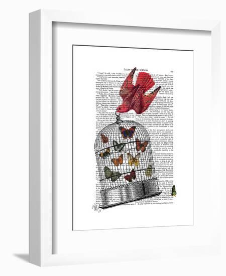 Flying Birdcage-Fab Funky-Framed Art Print