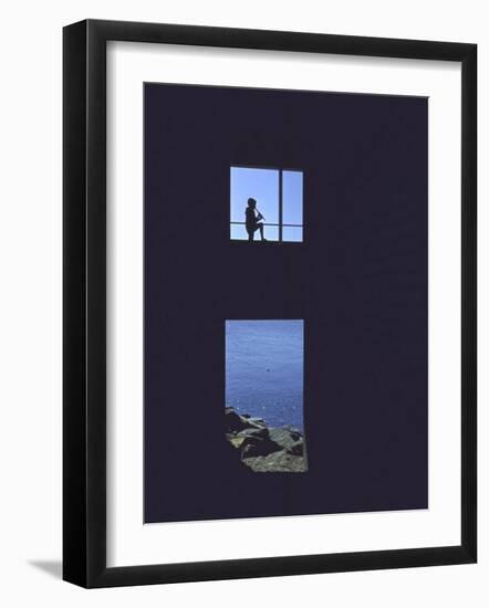 Flying Bridge from Children's Tower to Parents' Wing, Lawrence Buttenwieser's House, Long Island-John Dominis-Framed Photographic Print
