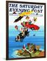 "Flying Cars," Saturday Evening Post Cover, November 1, 1983-Ann Thompson-Framed Giclee Print