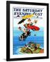 "Flying Cars," Saturday Evening Post Cover, November 1, 1983-Ann Thompson-Framed Giclee Print