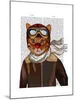 Flying Cat-Fab Funky-Mounted Art Print