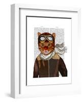 Flying Cat-Fab Funky-Framed Art Print