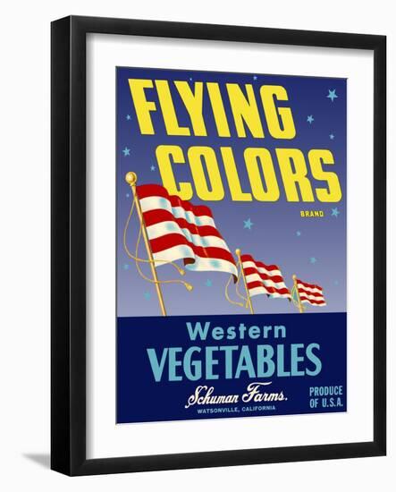 Flying Colors Brand Western Vegetables-null-Framed Giclee Print