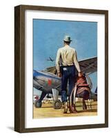 "Flying Cowboy," May 17, 1947-Mead Schaeffer-Framed Premium Giclee Print