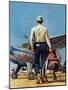 "Flying Cowboy," May 17, 1947-Mead Schaeffer-Mounted Premium Giclee Print