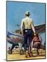 "Flying Cowboy," May 17, 1947-Mead Schaeffer-Mounted Giclee Print