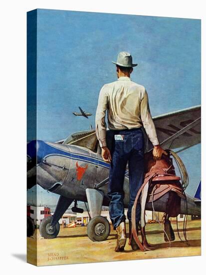 "Flying Cowboy," May 17, 1947-Mead Schaeffer-Stretched Canvas