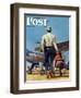 "Flying Cowboy," Saturday Evening Post Cover, May 17, 1947-Mead Schaeffer-Framed Premium Giclee Print