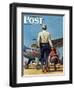 "Flying Cowboy," Saturday Evening Post Cover, May 17, 1947-Mead Schaeffer-Framed Premium Giclee Print