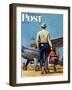 "Flying Cowboy," Saturday Evening Post Cover, May 17, 1947-Mead Schaeffer-Framed Premium Giclee Print