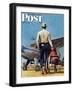 "Flying Cowboy," Saturday Evening Post Cover, May 17, 1947-Mead Schaeffer-Framed Premium Giclee Print