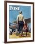 "Flying Cowboy," Saturday Evening Post Cover, May 17, 1947-Mead Schaeffer-Framed Giclee Print