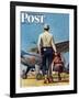 "Flying Cowboy," Saturday Evening Post Cover, May 17, 1947-Mead Schaeffer-Framed Giclee Print