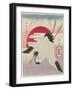 Flying Crane, Rising Sun, Mid 19th Century-Yashima Gakutei-Framed Giclee Print