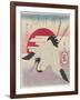 Flying Crane, Rising Sun, Mid 19th Century-Yashima Gakutei-Framed Giclee Print