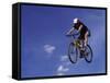 Flying Cyclist-null-Framed Stretched Canvas