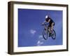 Flying Cyclist-null-Framed Premium Photographic Print