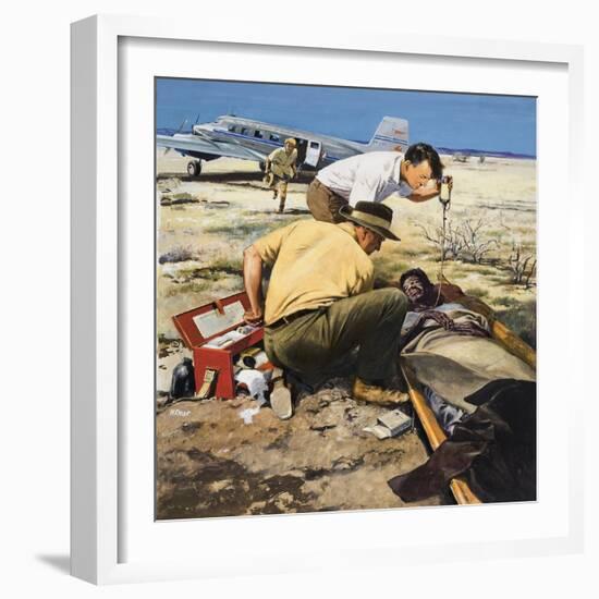 Flying Doctor-Neville Dear-Framed Giclee Print