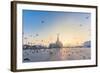 Flying Doves over Fanar, Qatar Islamic Cultural Center in Doha-Ahmed Adly-Framed Photographic Print